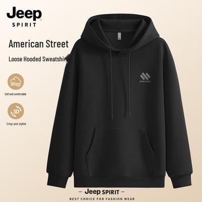 JEEP SPIRIT Erkek 2025 Bol Kesim Kapüşonlu Sweatshirt