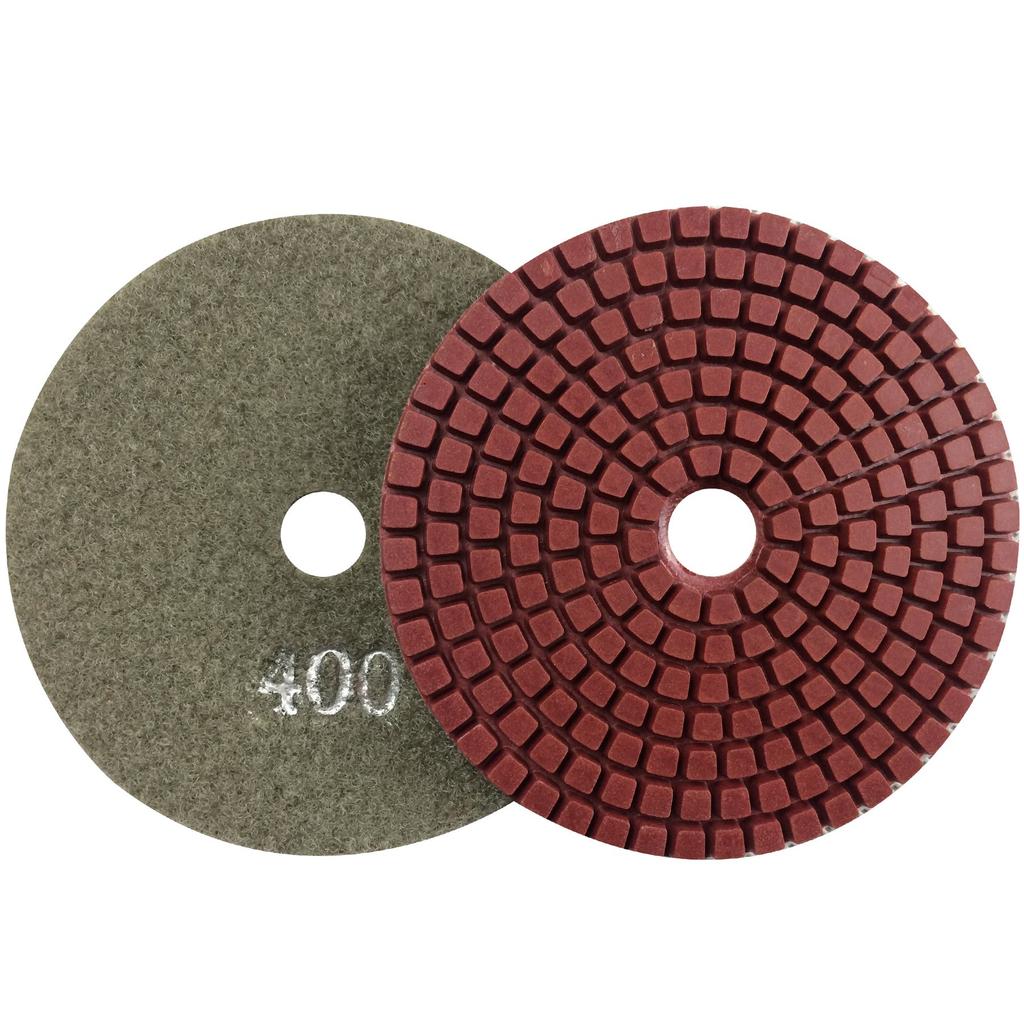 Konfor 10cm Wet Grinding Diamond Cutter Rim for Marble and Granite, 50-3000 Grit, 7-Piece Set