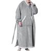 Cozy Hooded TV Blanket: Warm Fleece Pajamas & Robe for Autumn/Winter