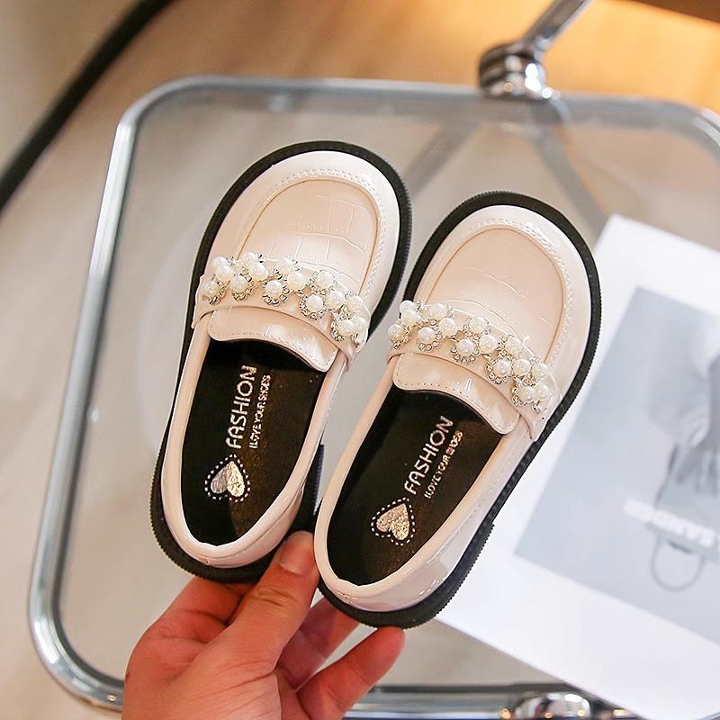 

Весенне-осенние новые детские кожаные туфли, корейское издание, модные туфли принцессы с водными бриллиантами для девочек, туфли для маленьких девочек на мягкой подошве 29 белый