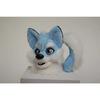 Testa Coda Fursuit Cane Husky Blu per Adulti Costume Mascotte Cartone Animato Accessori Halloween Natale Carnevale Festa in Maschera Oggetti di Scena