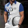Fashion Geometric Pattern Golf Men's Polo Shirt