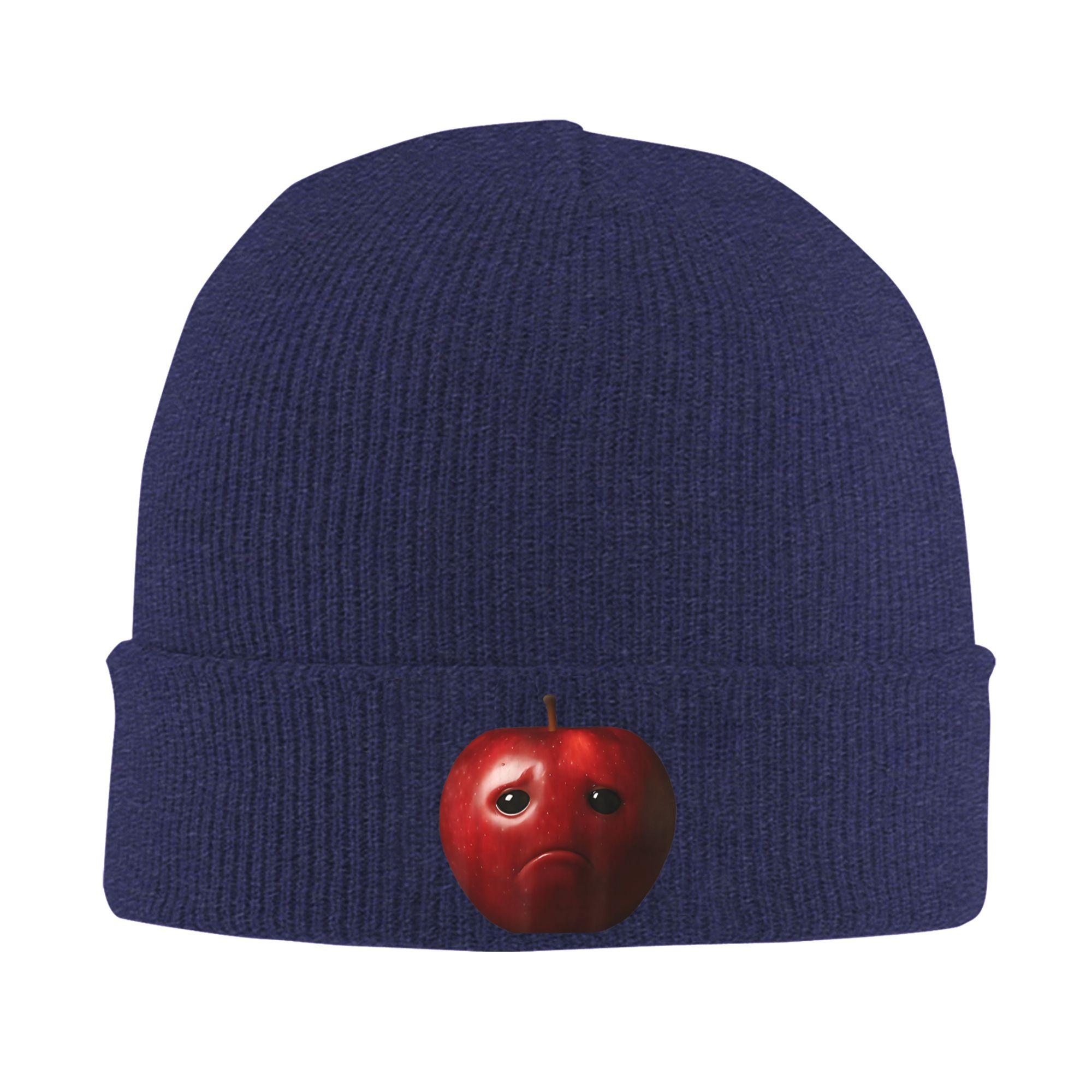 

Funny Silly AI Apple Gen Z Meme Brainrot Humor Fruit Lovers Knitted Hat Beanie Hats Gym Warm Bonnet Hats Winter Graphic Caps One Size