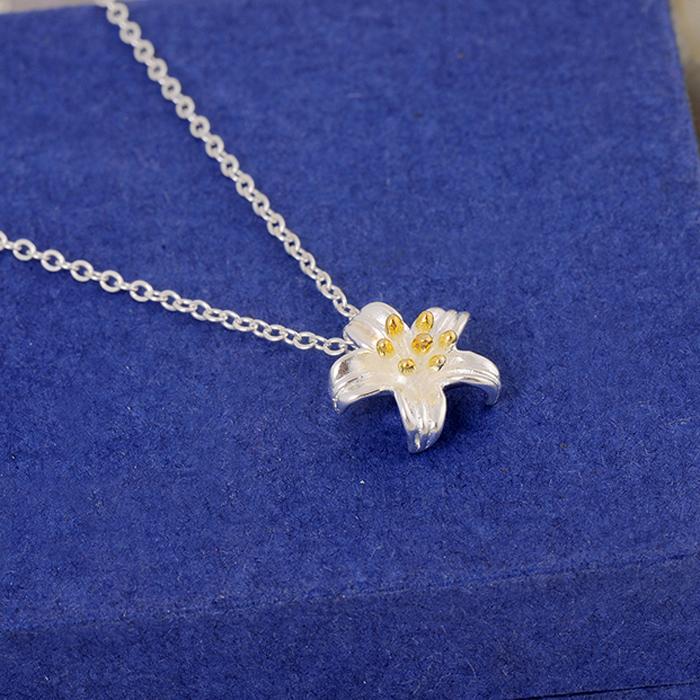 

Ожерелья и подвески в виде цветов из стерлингового серебра 925 пробы для женщин, модные женские праздничные подарки, ювелирные изделия из стерлингового серебра