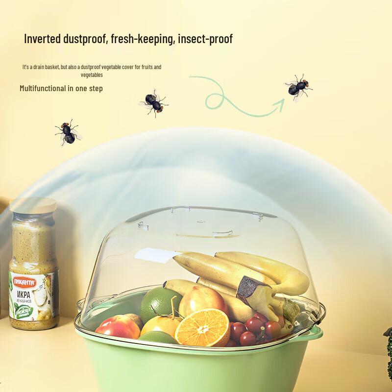 Dwuwarstwowy plastikowy zestaw koszy do ociekania