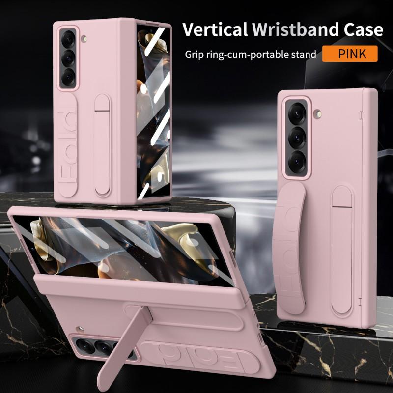 Slim Foldable Phone Case Galaxy Z Fold6 SE W25 With Wrist Strap Stand Full Coverage Shockproof PC Shell
