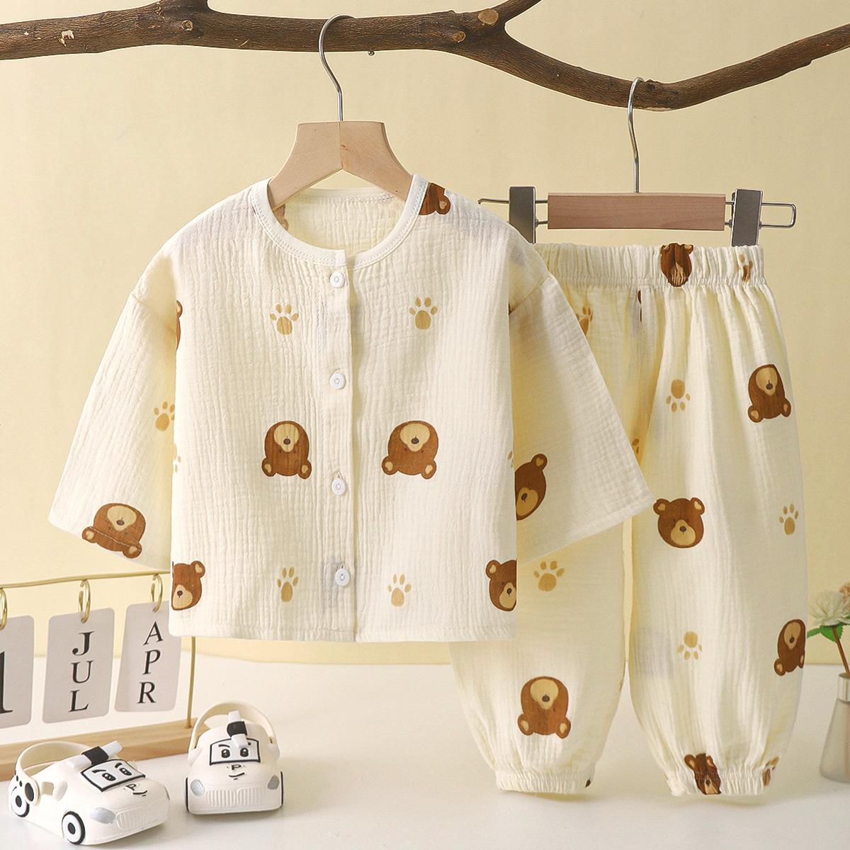 

Children s Lightweight Cotton T-shirt Set - Summer Boys Pajama Set For Kids, Girls Casual Home Wear 2-piece Set 100cm