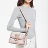 Michael Kors MK Jessie Monogram Color Block Flap Commuter Messenger Bag Women Shoulder Bag Vanilla-White Pink 30F9GI6L2B-173