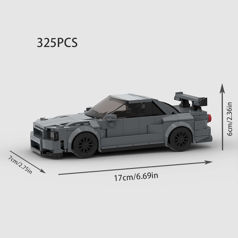 Moc F1 City Speed Sports Racing Car Building Blocks Brick R34 Rx-7 Vehicle Supercar Fast & Furious Mk4 Supra Kids Toys