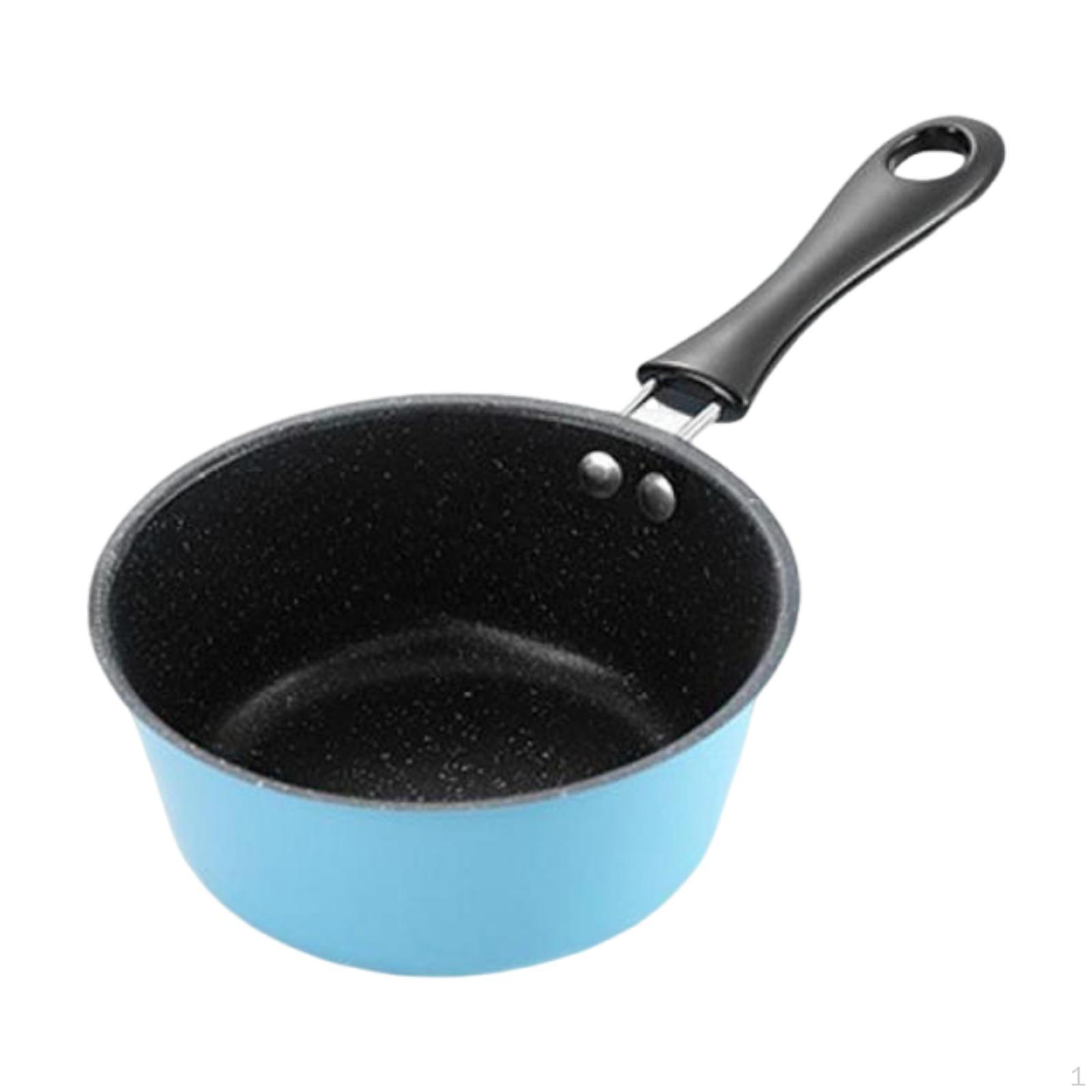 

Компактная железная кастрюля для супа с антипригарным покрытием, небольшая кастрюля для приготовления пищи на кухне и в автофургоне синий
