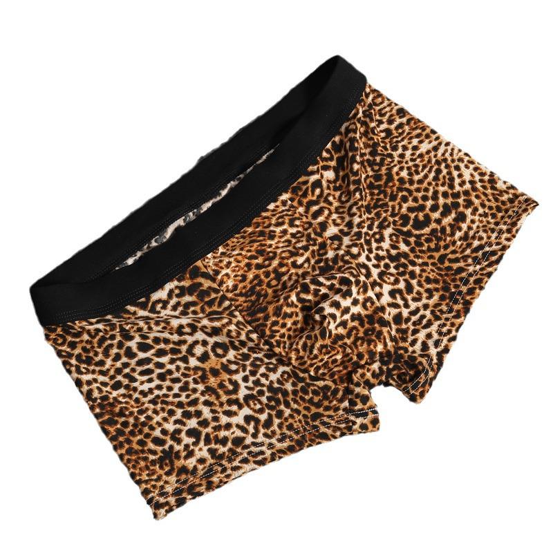 Men's Sexy Leopard Print Breathable Boxer Briefs - Fashionable & Comfortable U-Convex Design