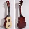 21palcová ukulele pro domácí cvičení, přenosná ukulele, učící kytara, dřevěná textura, pro hudební studenty a cestovní nadšence