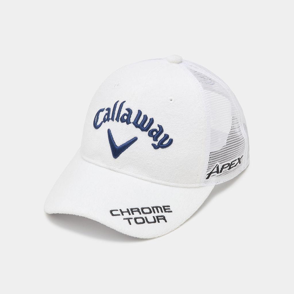 Callaway Tour A Mesh Golf Hat Women's Cap, WM/JM, White/Navy, 2025SS_1030, Women's