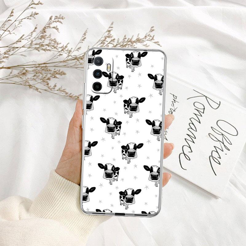 IK20 Cartoon Art Cow Transparent Phone Case for Motorola Moto Edge 20 30 40 50 S30 Fusion Ultra Pro Neo Lite + G200 G23