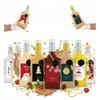 10X Christmas Bottles As a Gift OZDOBNA WAVE 500ml for Wine Tinctures 0.5l
