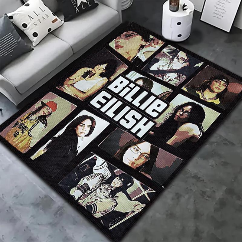 Billie Eilish Carpet Rug for Living Room Bedroom Home Sofa Decoration,Kids Play Non-slip Floor Mat