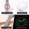 OLEVS Women's Watches Elegant Fashion Stainless Steel Original Brand Quartz Wristwatch for Lady Waterproof Luminous Date Dress