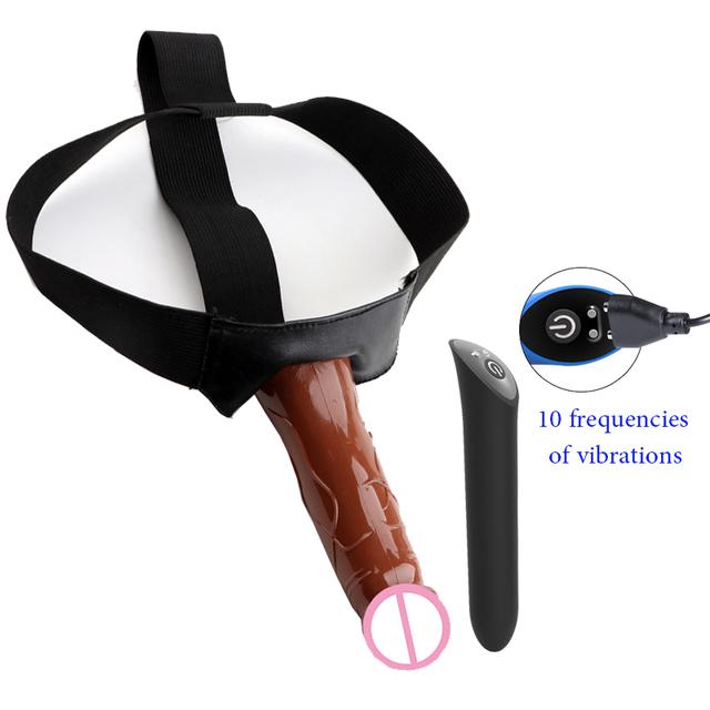 Hollow Dildo na pasku sprawi, że będziesz twardy Dildo big dick Sex zabawki prawdziwy Penis pasy Strapon uprząż dla mężczyzn nakładka na penisa fałszywy kogut