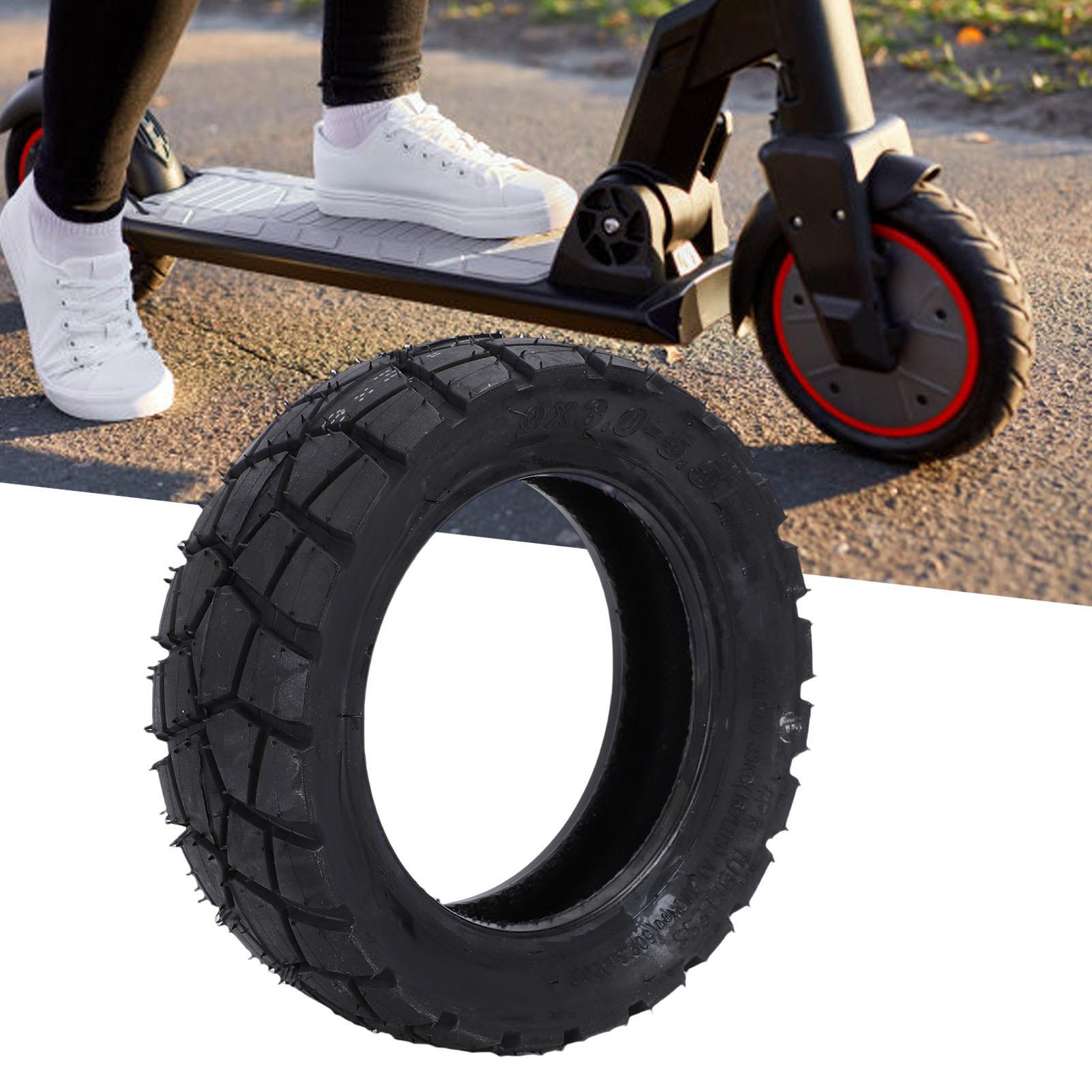 Igeteck 9X3.0-5.5 Off Road Vacuum Tire Electric Scooter Rubber Tubeless Tyre Replacement Thickened Explosion Proof Shockproof