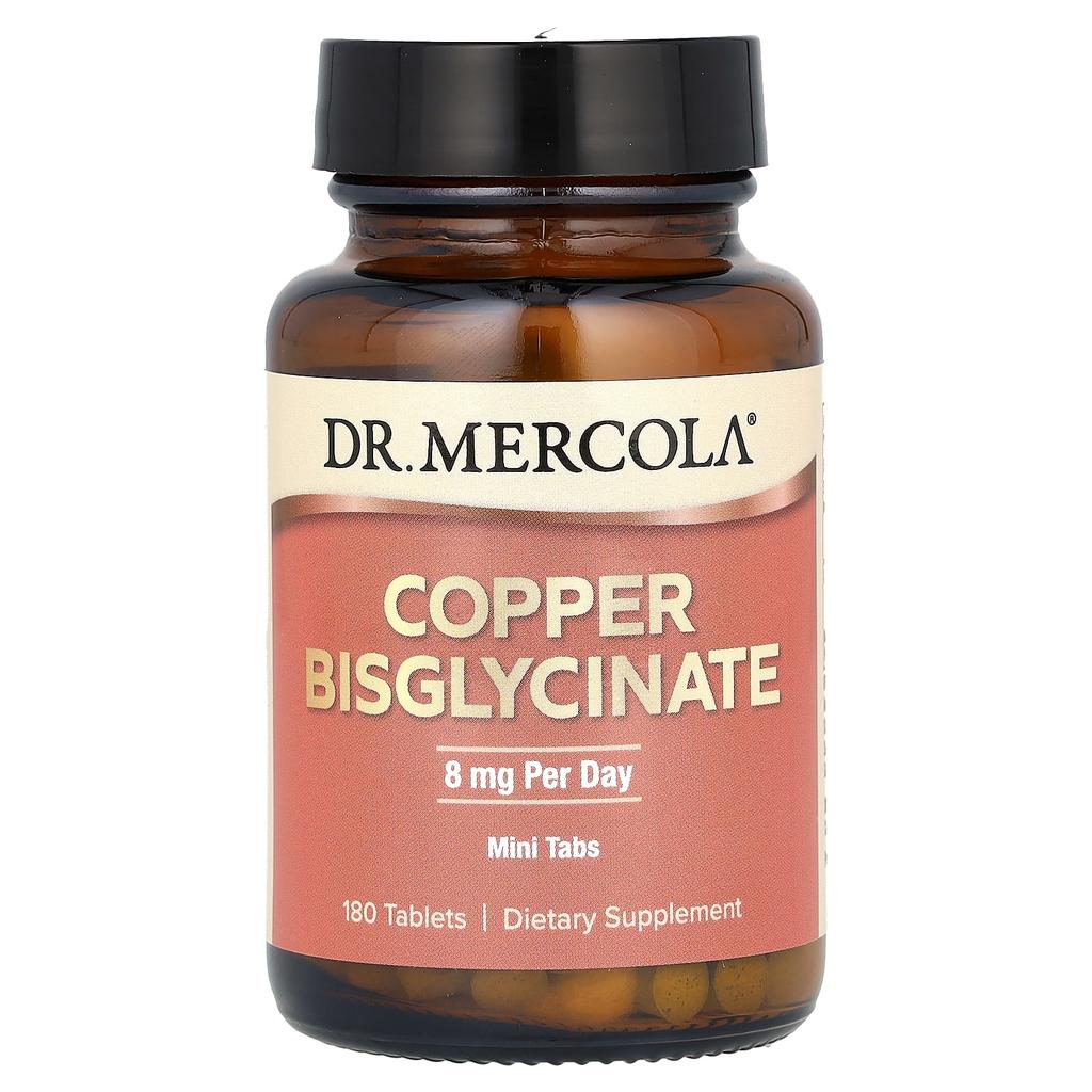Dr. Mercola, Copper Bisglycinate, 180 Tablets (4 Mg per Tablet)