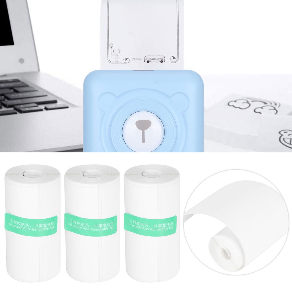 3Pcs Printing Paper Thermal Stickers Wrong Title Receipt Labels Printer Supplies White