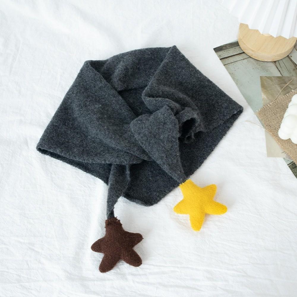 Korean Style Knitted Scarf Star Balls Neck Warmer Scarf New Knitted Shawl Winter