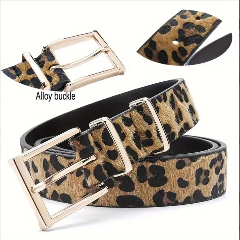 105cm Leopard Leather Belt for Women Fashion Casual Versatile Coat Jeans Accessories Gothic Retro Trend Luxury Y2k Girls Waistband