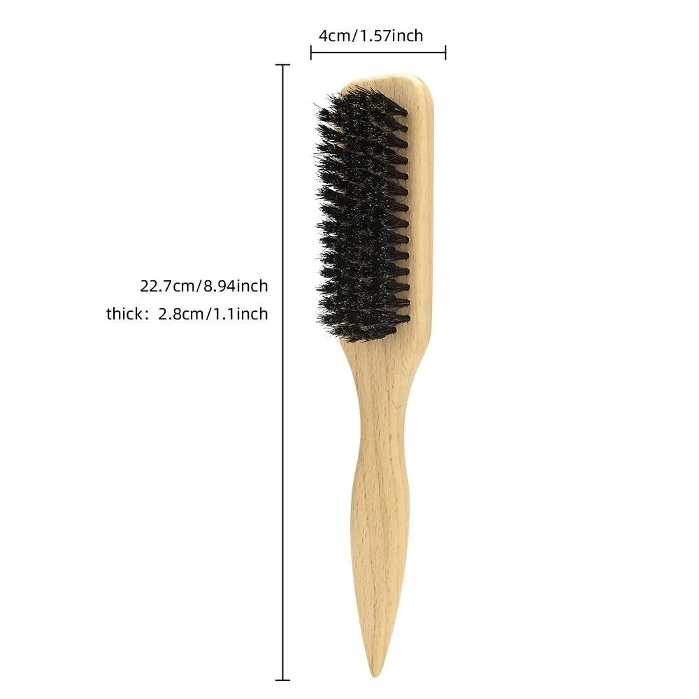 Bamboo Styling Comb Boar Bristle Hair Brush Women Men Beard`Brush Teasing Combs Barber Cleaning Brush Salon Hairdressing Tools