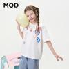 MQD Girls' Cartoon Print Casual Short-Sleeve T-Shirt