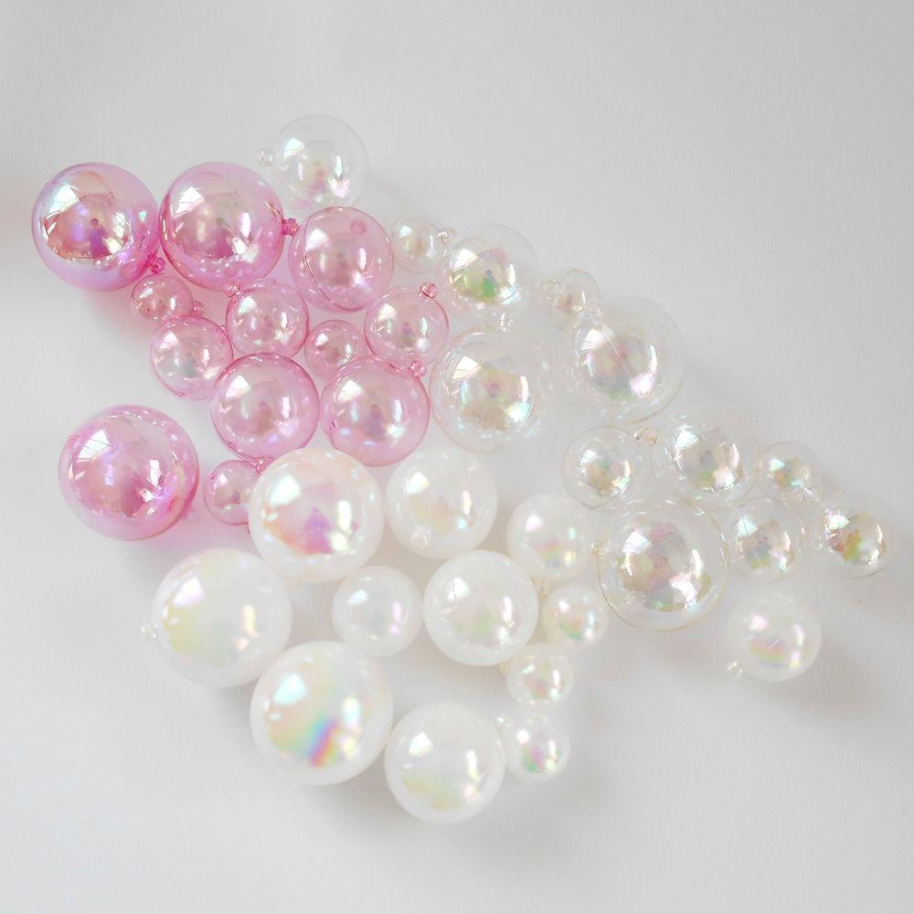 32PCS Mixed Sizes Ball Cake Toppers Transparent Cake Ball Decoration  For Birthday Party