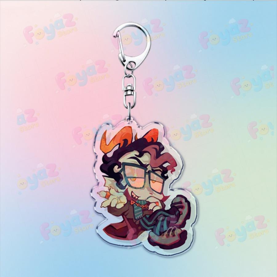 Cartoon Homestuck Keychain Accessories Bag Charms Dave Strider John Egbert Karkat Gamer Keyrings Jewelry Fans Freinds Gift
