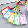 PU Leather Badge Holder Trifold Duty ID Card Holder for ID Name Card Business Name Tag Student ID Card