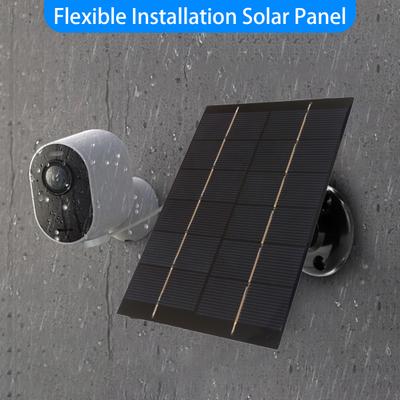 Panneau Solaire 2W 6V Taux de Conversion Ultra-Élevé Étanche Universel Alimentation de Caméra de Sécurité d'Urgence Panneau Solaire