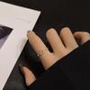 Trendy French-Style Adjustable Open Ring for Women: Fashionable Index Finger Ring for Students