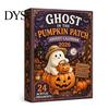 Halloween Advent Calendar Calendar, 24-Day Acrylic Ghost Figure Countdown Set to with Diverse Themes, Cute Desk Decor, Collectible Holiday Gift