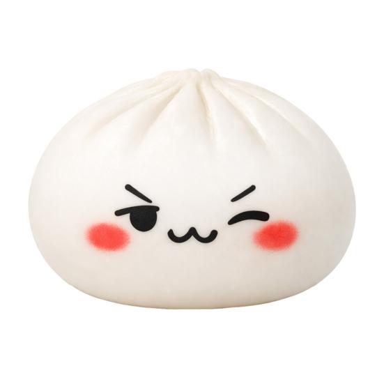 Cartoon Expression Steamed Bun Toy Dumpling Squeeze Sensory Stress Relief Toy Stress Ball Simulated Dough Ball A