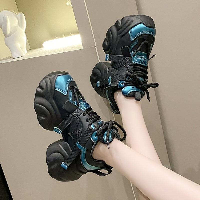 Fashion 7.5cm Thick Sole Women Non-slip Walking Sneakers New Autumn Women High Platform Outdoor Sport Sneakers Trainers Chunky Dad Shoes