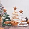 Adjustable and Stretchable Beaded Christmas Tree Model Decoration, with Star Top Decoration, Christmas and New Year Gifts