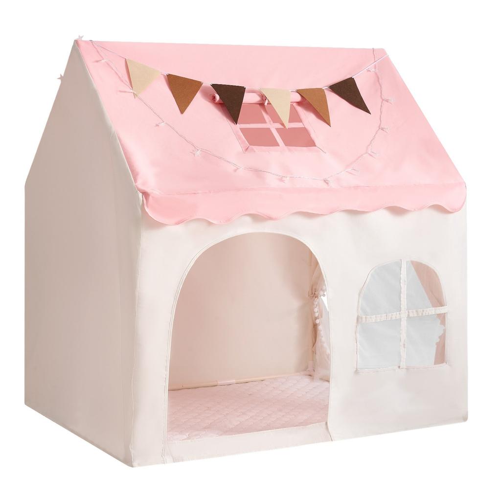 VEVOR Kids Play Tent PVC Frame Playhouse for Kids with Padded Mat Pink, for Toddlers Girls Boys, Indoor & Outdoor, Reading Nook Nap Bed Tent