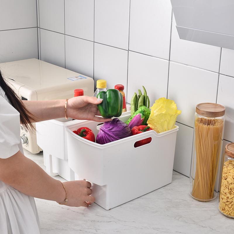 Japanese Kitchen Storage Box Organizer with Handle