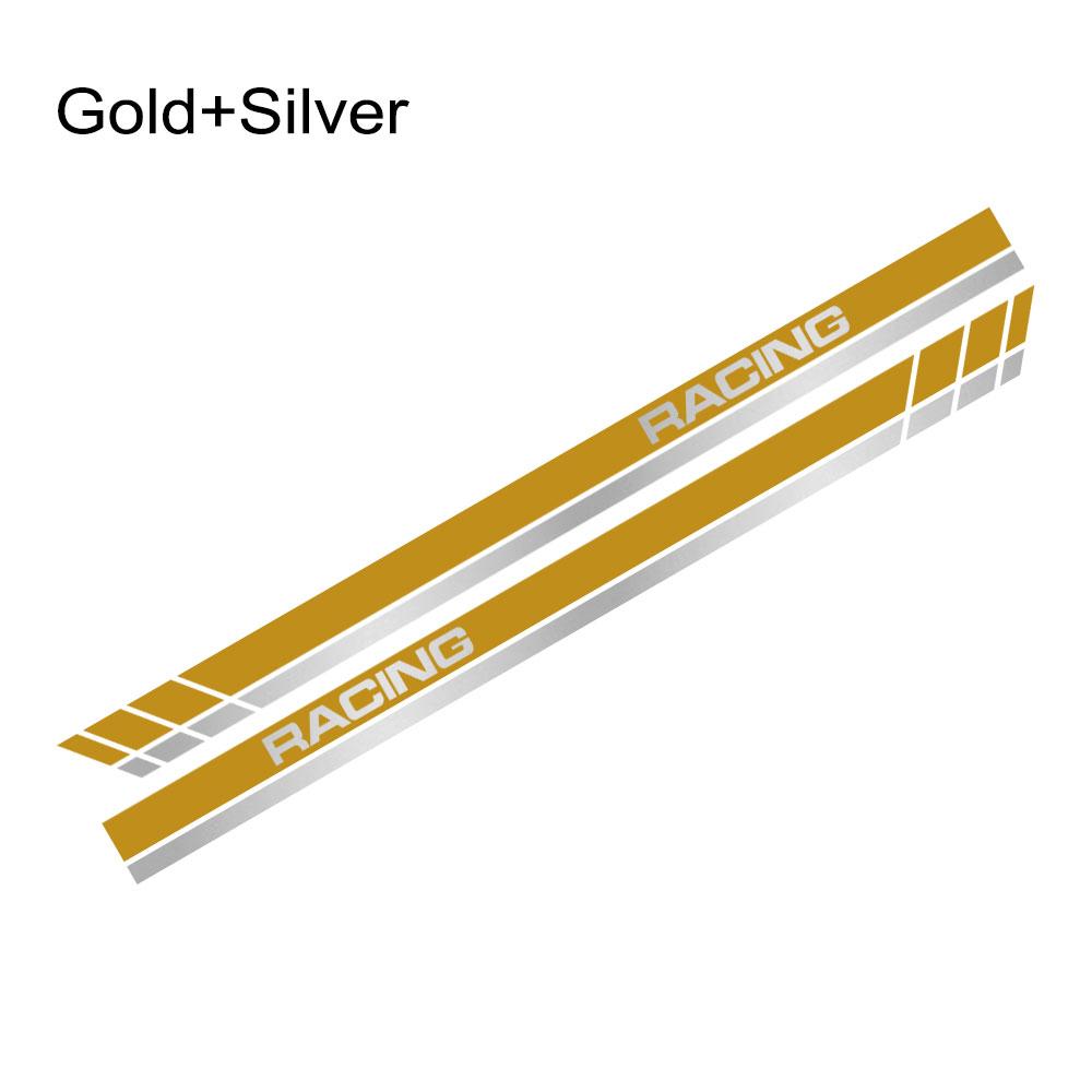 2PCS Car Door Racing Stripe Sticker Vinyl Decor Auto Waterproof Exterior Tuning Accessories For Tesla Model 3 Y S X 2016-2024