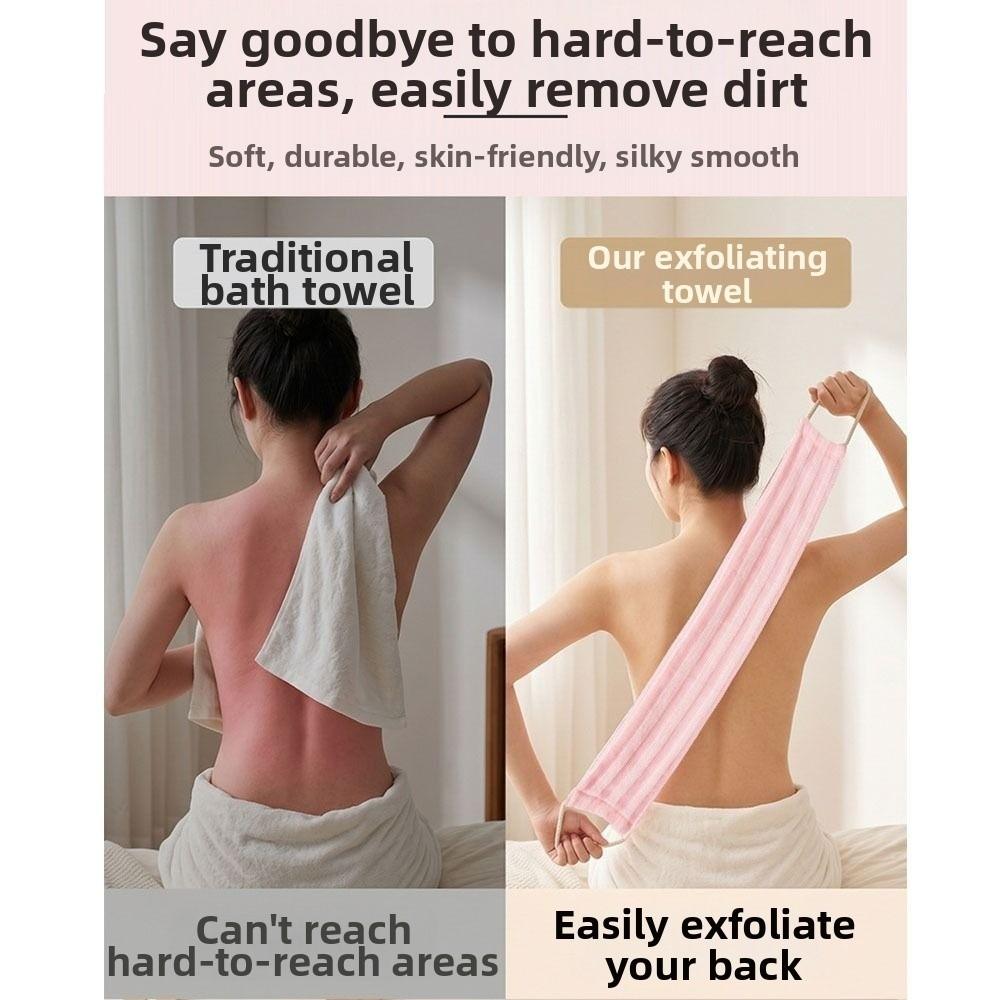 Dead Skin Remover Exfoliating Back Scrubber Household Body Wash Cloth Set Back Cleaning
