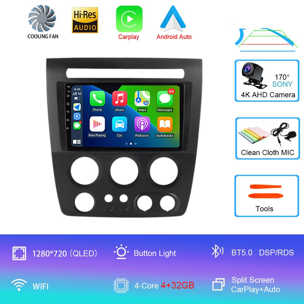Android 14 Car Radio Multimedia Player For Hummer H3 1 2005 - 2010 2 Din Navigation Carplay Autoradio Stereo WIFI DSP QLED Sreen