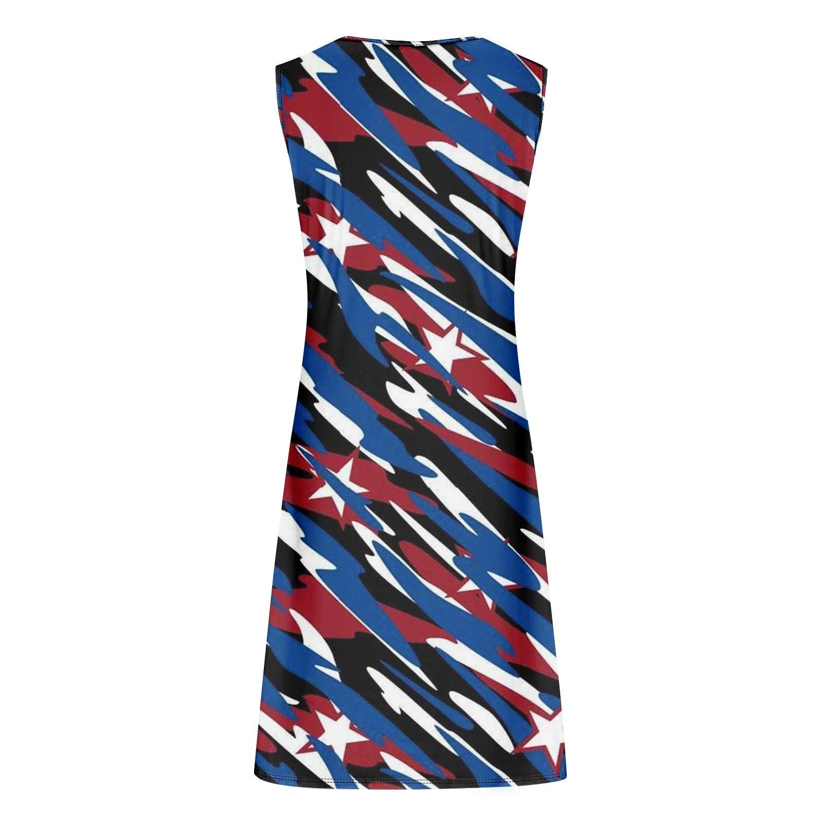 Женские повседневные платья Пуловеры Пляжные платья без рукавов Платья с принтом — фото 5