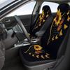 Sonnenblumen Schmetterlinge Herz Design Autositzbezüge Set Für Die Meisten Autos, Trendige Atmungsaktive Dekorative Autositzschutzbezüge F