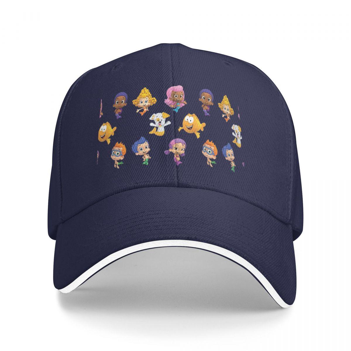 

Unisex Baseball Hats All Bubble Guppies Together Cartoon Mermaids Kids Summer Sports Baseball Caps Hip Hop Cap Casquette One Size