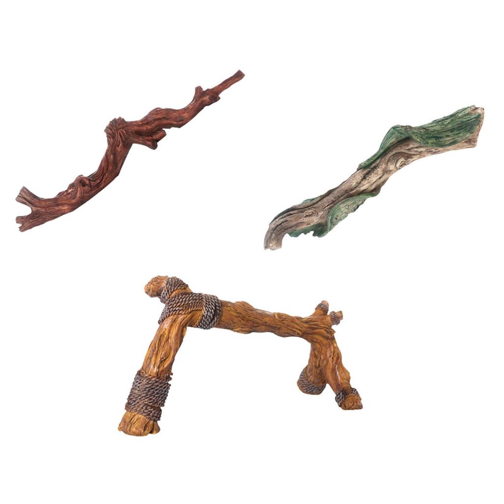 Reptile Corner Climbing Branch Landscape Decor Aquarium Play, Hide and Rest Fake Tank Accessories for Chameleon