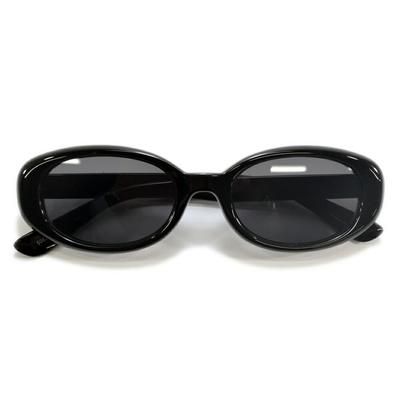 [MERRY PLEASURE] Sunglasses for Men and Women, UV Protection, Fashion Glasses, Oval Shape, Kurt Cobain, Nirvana, Ratata Sunglasses, BLACK×SMOKE