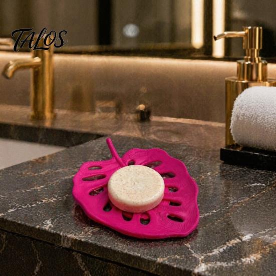 Soap Dish for Shower Self Draining Dish, Tortoise Shell Bamboo Shape, Durable PLA Keep Plastic Sink Dry Extend Life Tray, Bathroom And Kitchen