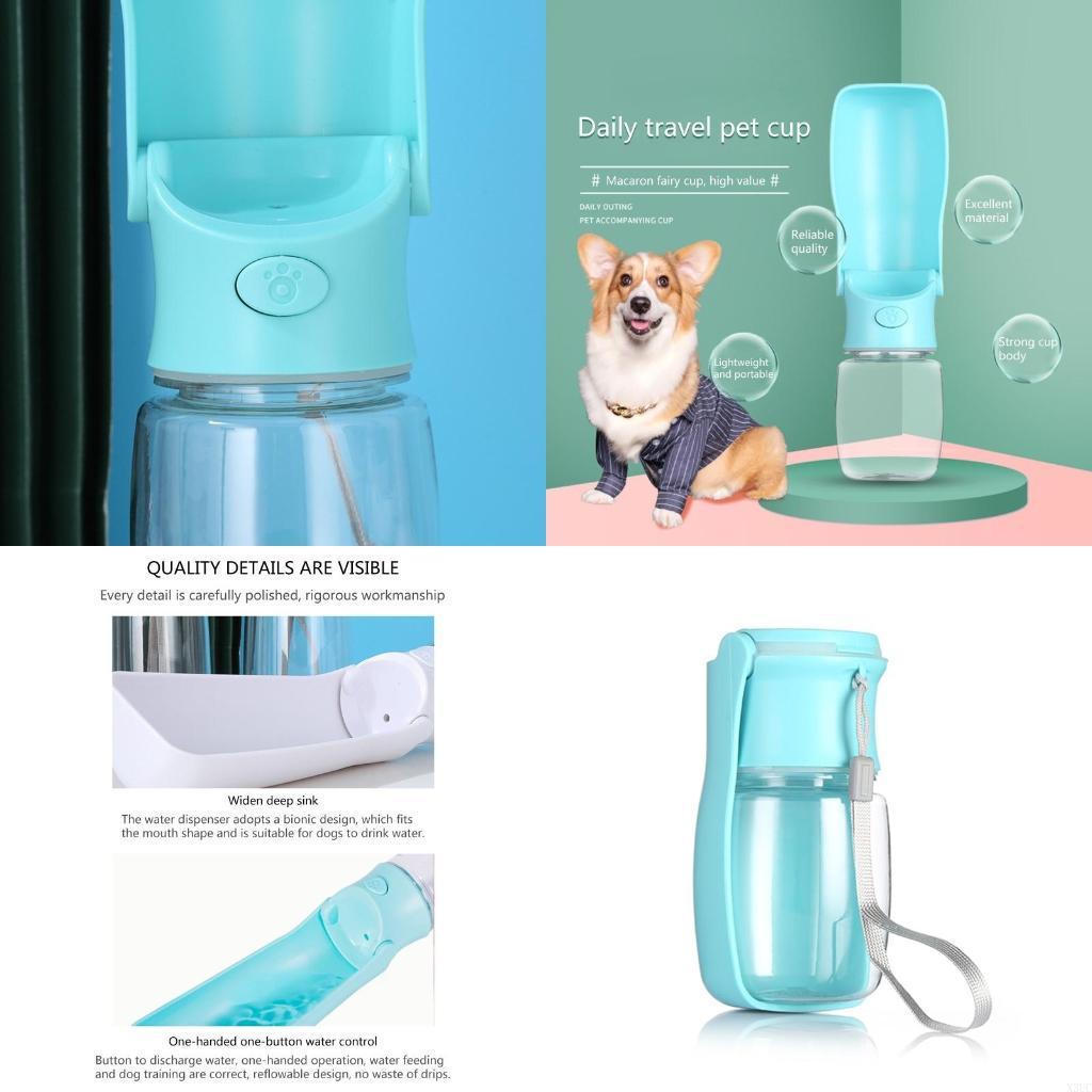 Puppy Travel Drink Cup with Bowl Dog Accessories for Outdoor Walking Hiking X3UC